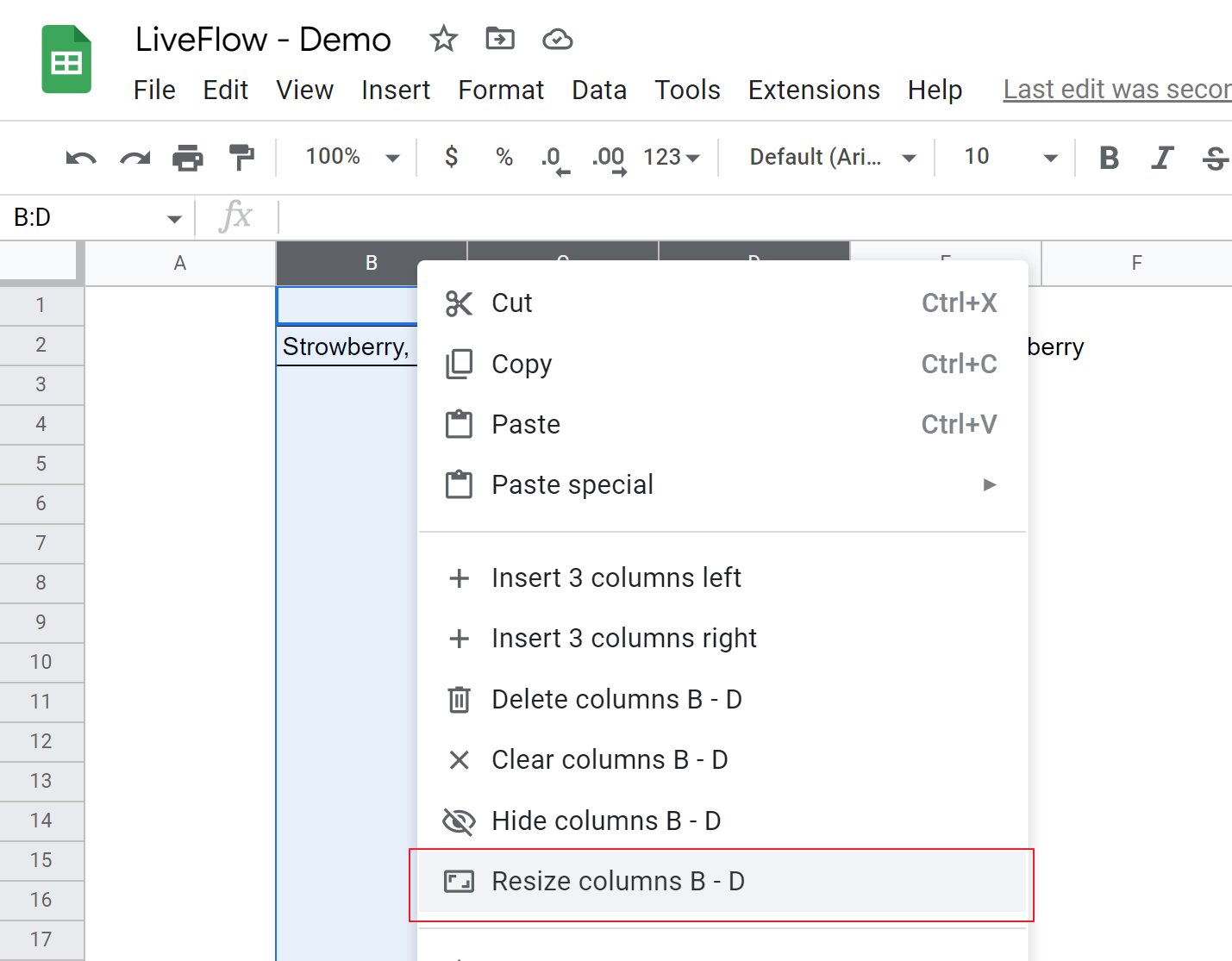 How To Set Column Width In Google Sheets