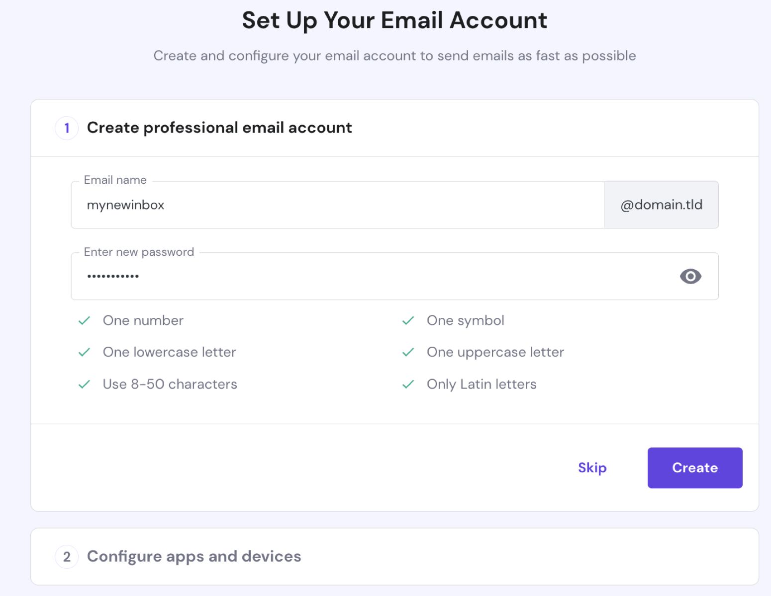 email account sign up no phone number