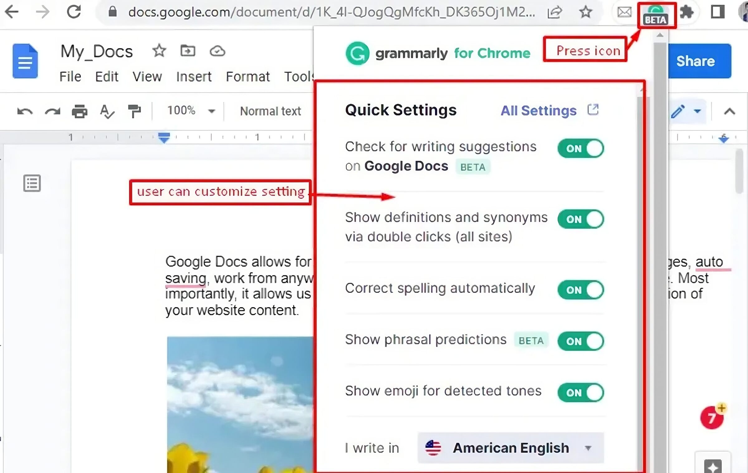 How To Turn On Grammarly For Google Docs