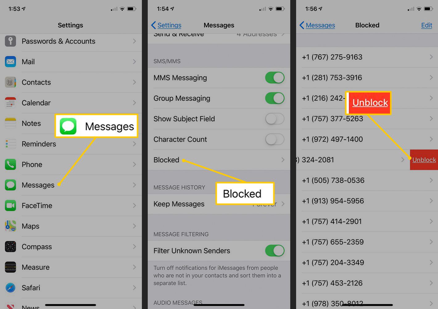 How To Unblock Someone On IMessage