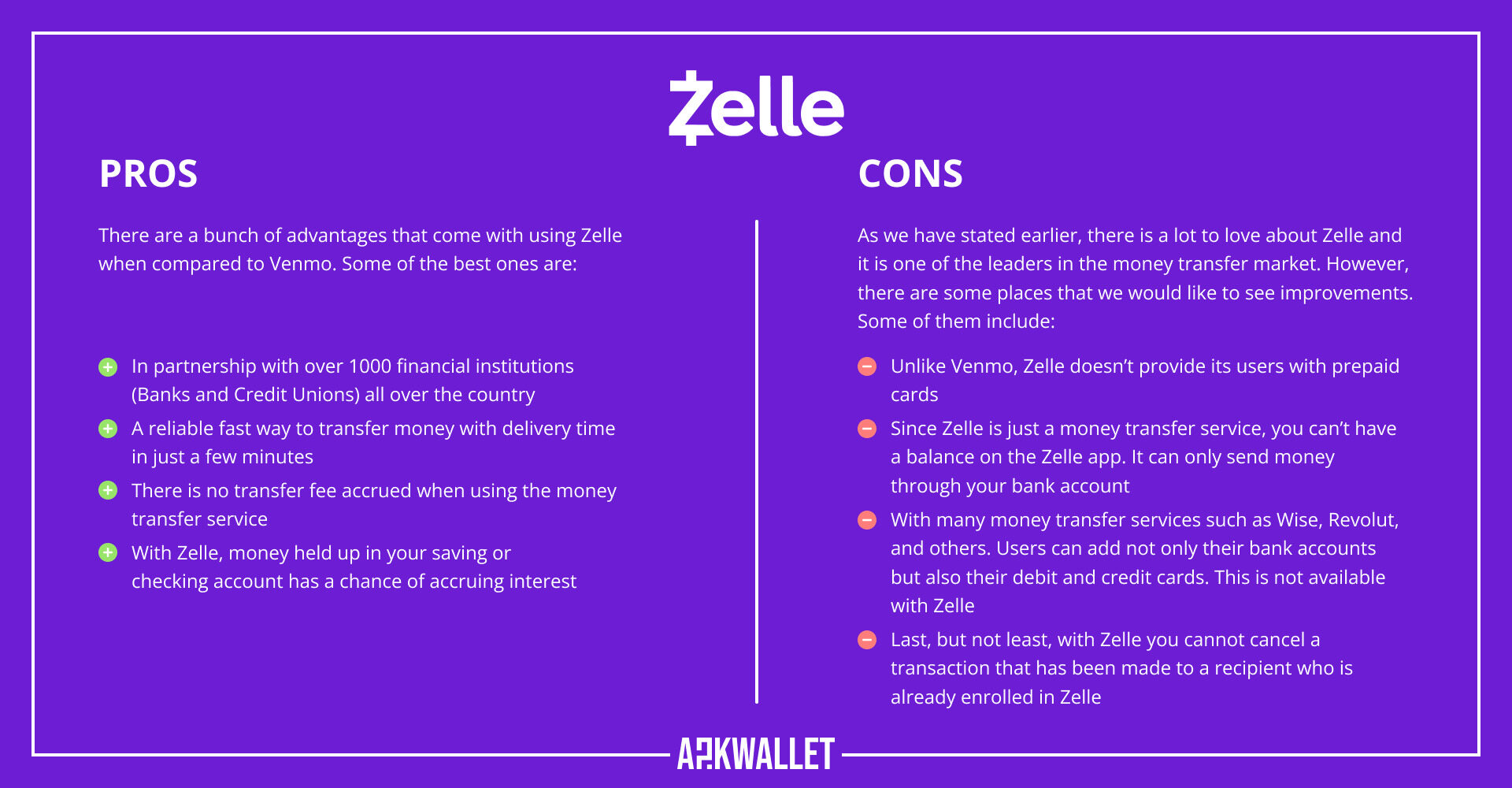 What Are The Pros And Cons Of Zelle