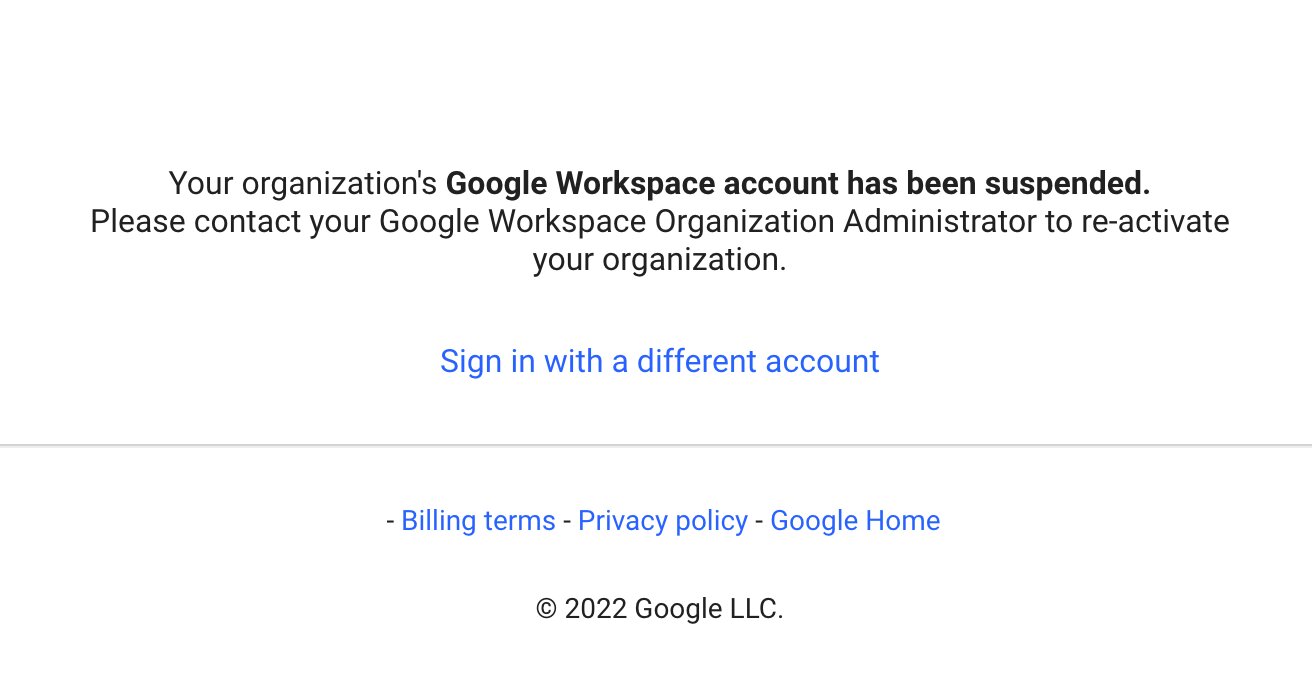 Why Is My Google Workspace Account Suspended