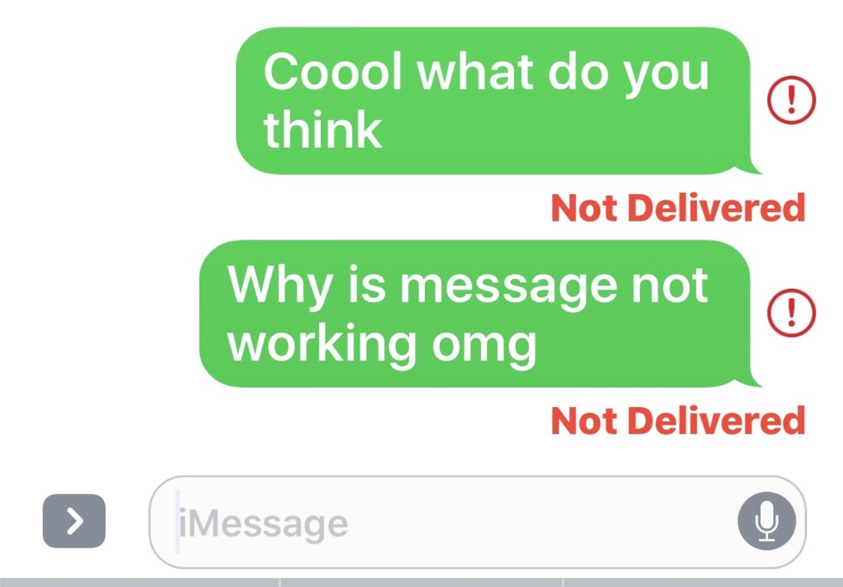 Why Is My Message Not Delivered On IMessage