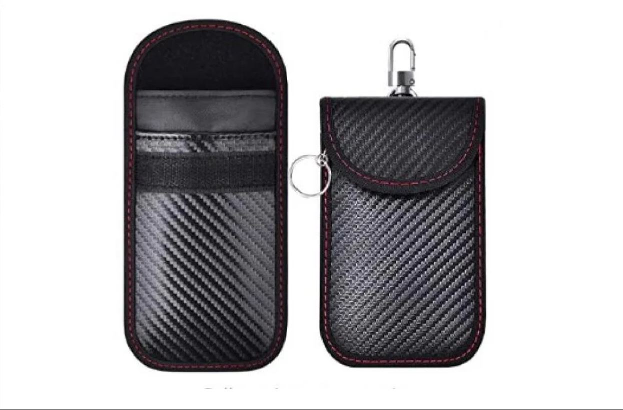 lanpard Faraday Bag for Phones and Car Keys, 2 Pack RFID Signal Blocking  Bag, Carbon Fiber Material Shielding Case for Cell Phone Privacy Protection  