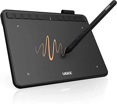 UGEE Drawing Tablet with 10 Hot Keys and Battery Free Stylus