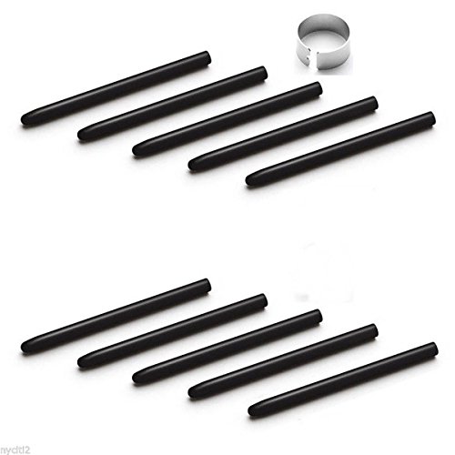 10 Pack Black Replacement Nibs for Wacom Bamboo & Intuos Pens