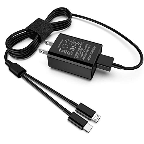 UL Listed Fast Charger with 6Ft USB Type-C&Micro USB Cable