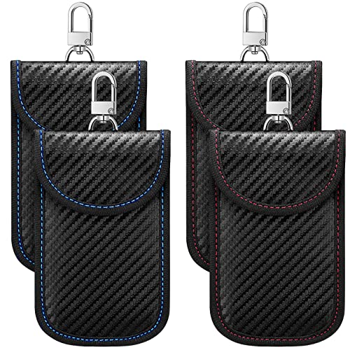 Wholesale Carbon Fiber cell phone bag RFID Shielding Car Key Signal  Blocking Faraday bag for Cell Phone From m.