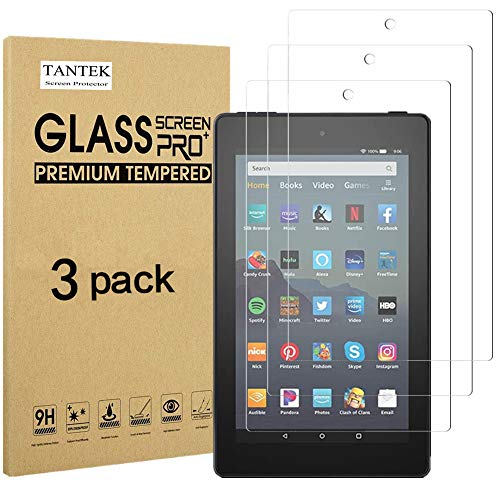 TANTEK 3-Pack Screen Protector for Fire 7 Tablet