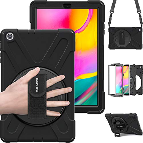 Galaxy Tab A 10.1 2019 Case with 360 Degree Rotating Hand Strap/Stand