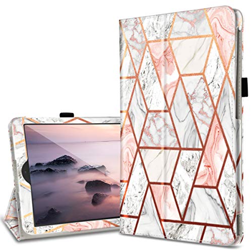 Rose Gold Marble Design Smart Cover Case for Samsung Galaxy Tab A 10.1 Inch 2019 Tablet