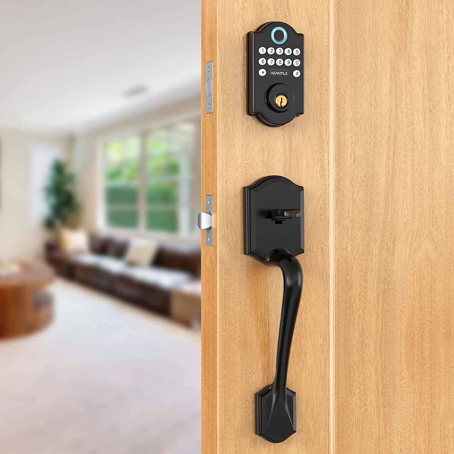 thumbnail interactive-video image 1 of Sherlock S2 Smart Door Lock Home Keyless Lock Fingerprint + Password 1 of 10