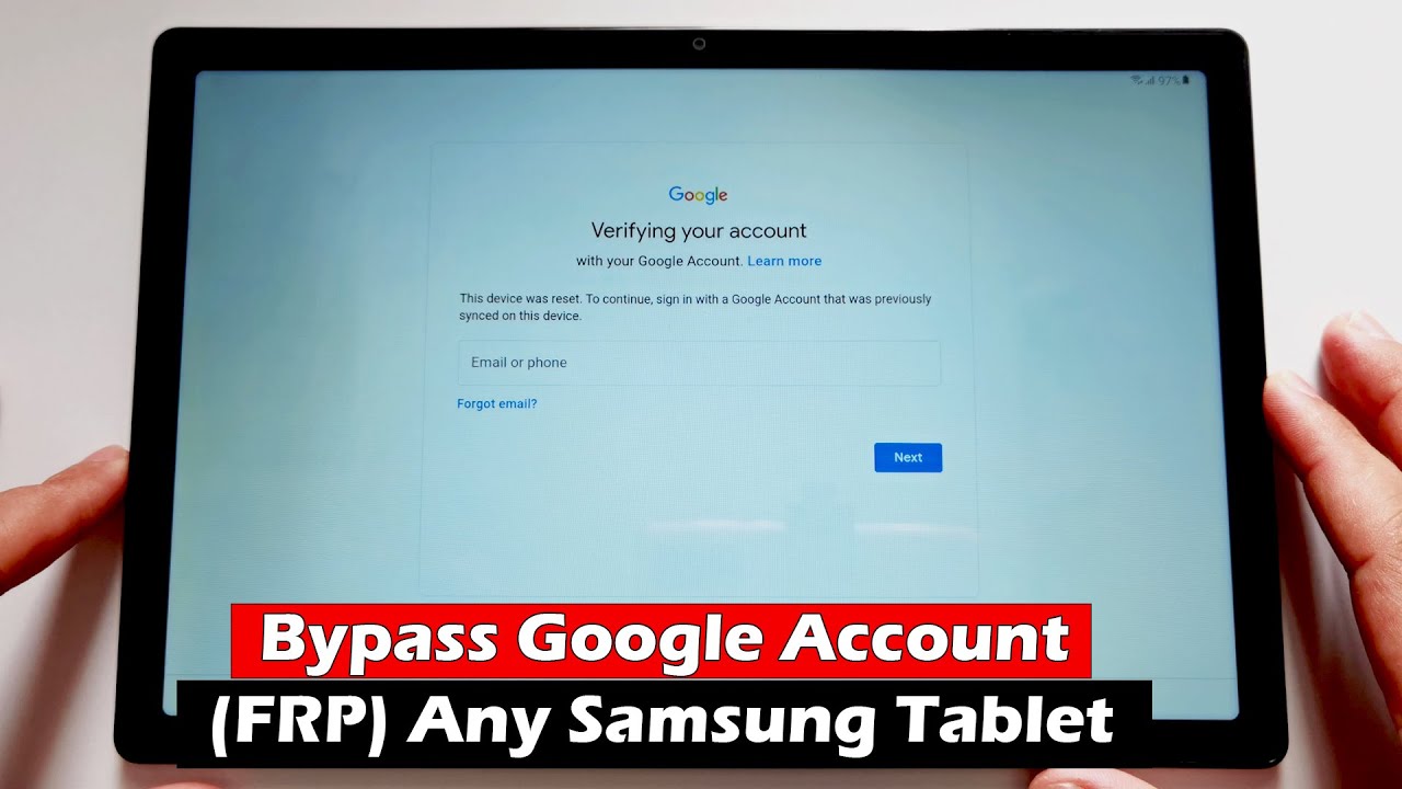 How To Bypass Google Verification On Samsung Tablet