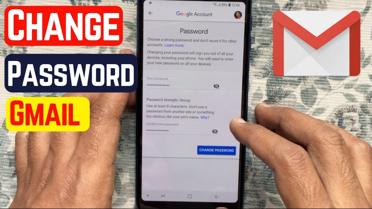 How To Change Email Password On Android Tablet