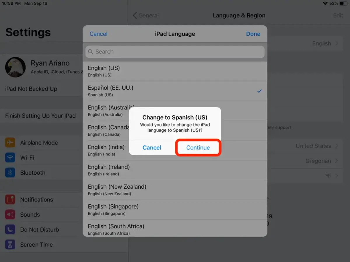 How To Change Language On Tablet From Spanish To English