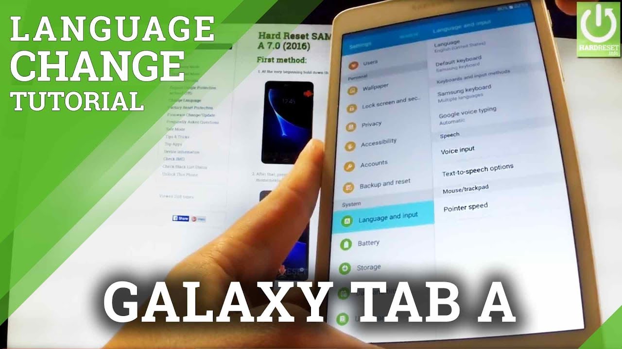 How To Change The Language On A Tablet