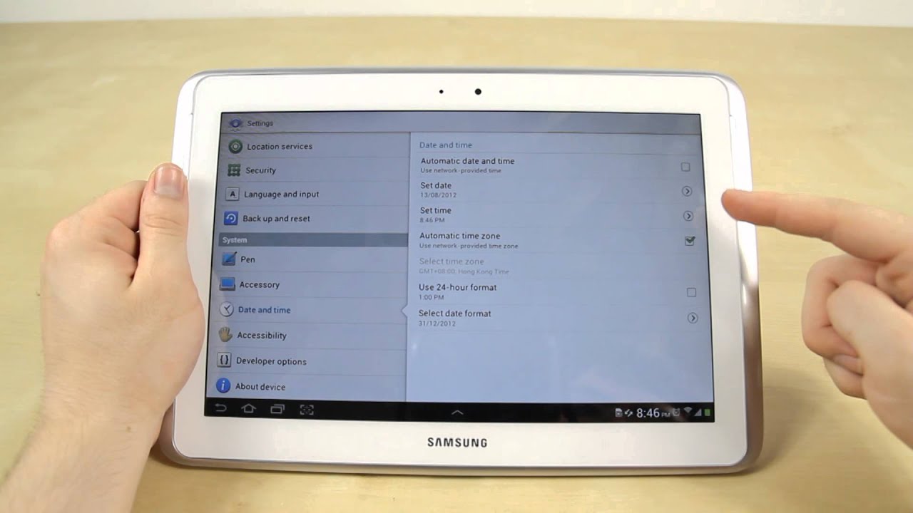 How To Change The Time On A Samsung Tablet