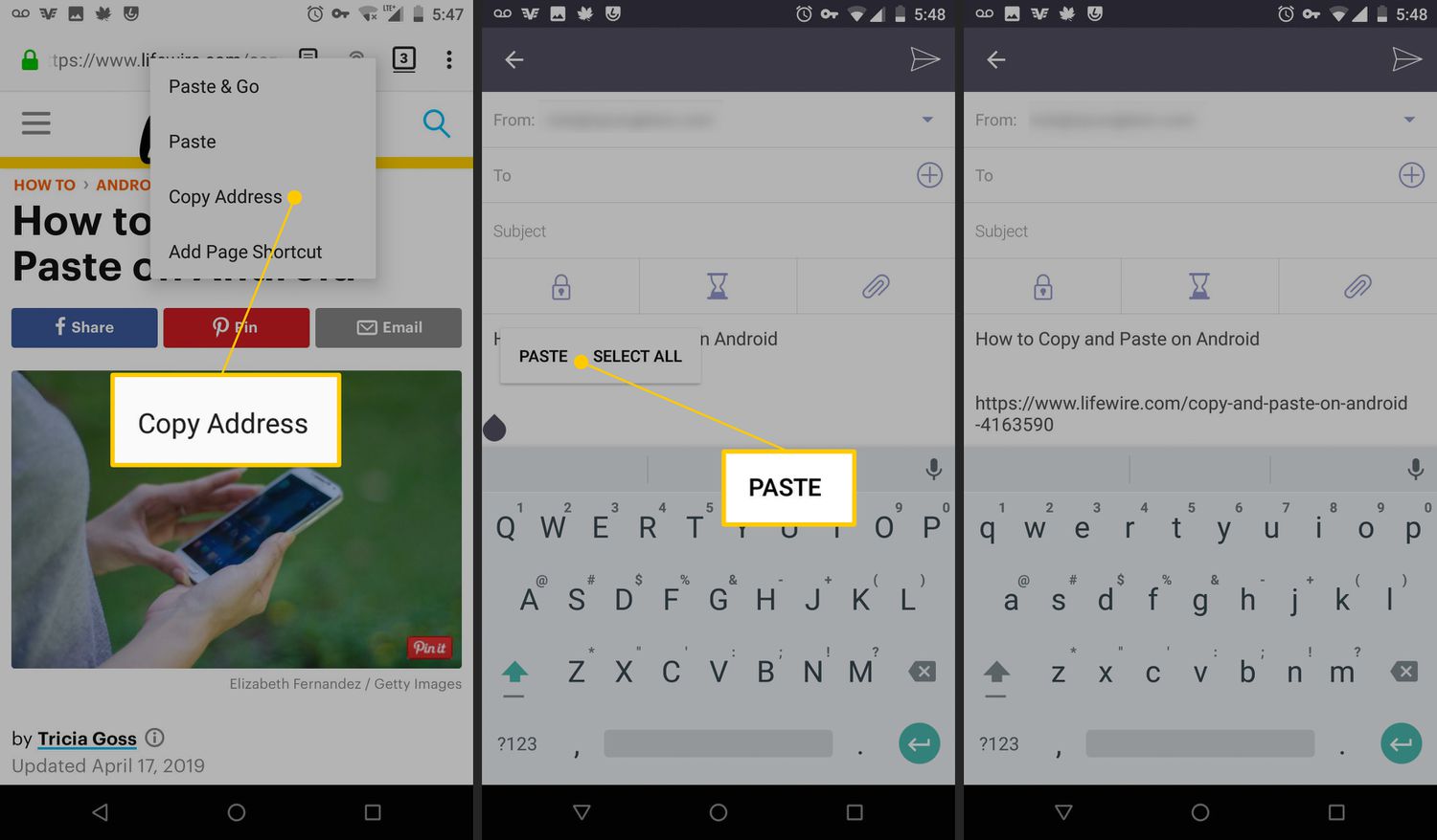 How To Copy And Paste On A Android Tablet
