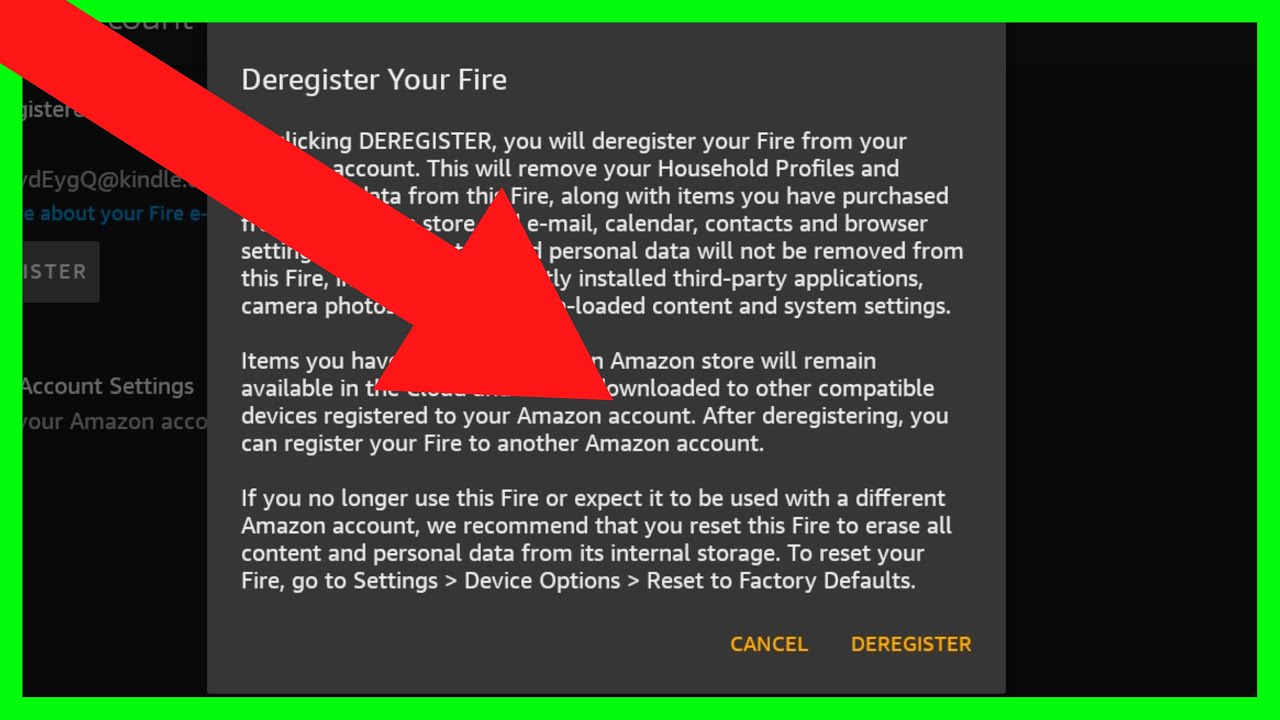 How To Deregister Amazon Fire Tablet