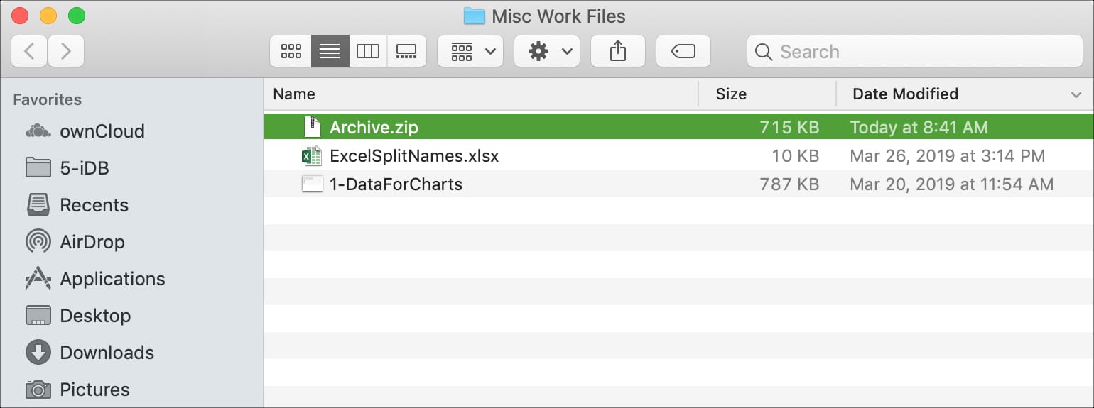 how do you download a zip file on a mac