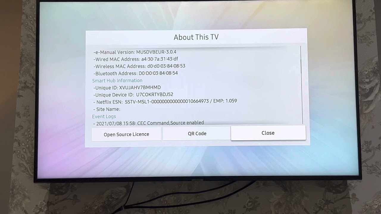 How To Find The Mac Address Of A Samsung Smart TV
