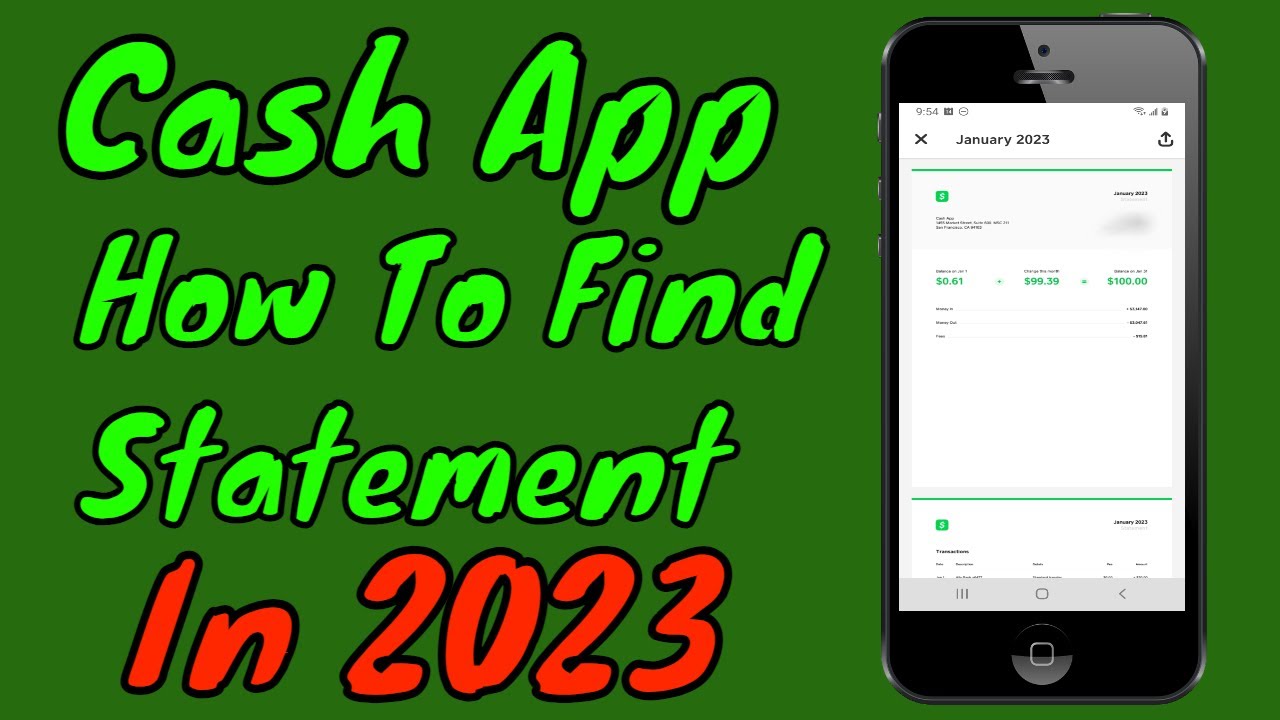 How To Get Bank Statements From Cash App