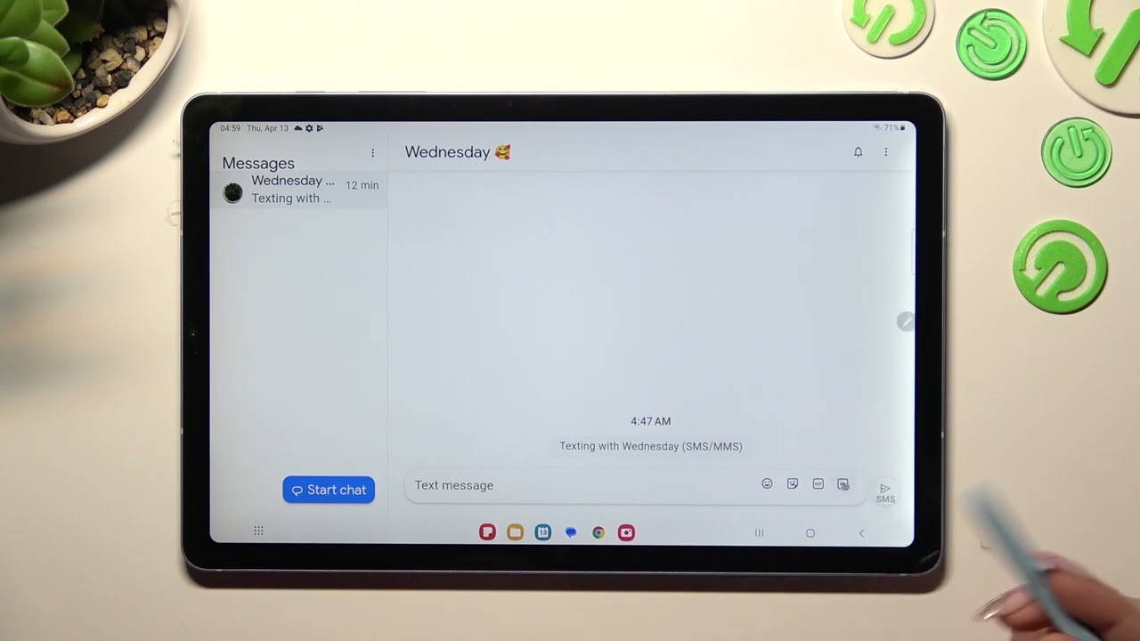 How To Text From Samsung Tablet