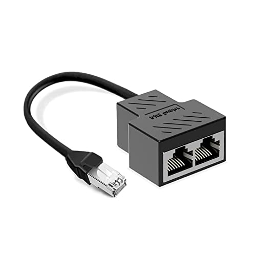1 to 2 Port RJ45 Network Ethernet Adapter Splitter