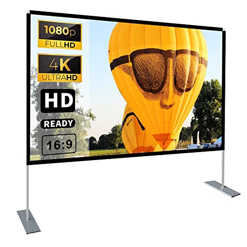 100-inch HD 4K Outdoor Indoor Projection Screen with Stand