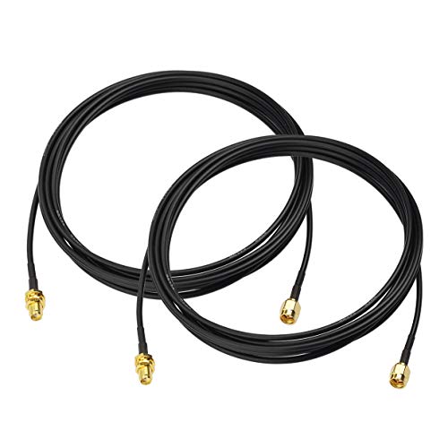 10ft SMA Male to SMA Female Antenna Extension Cable (2-Pack)