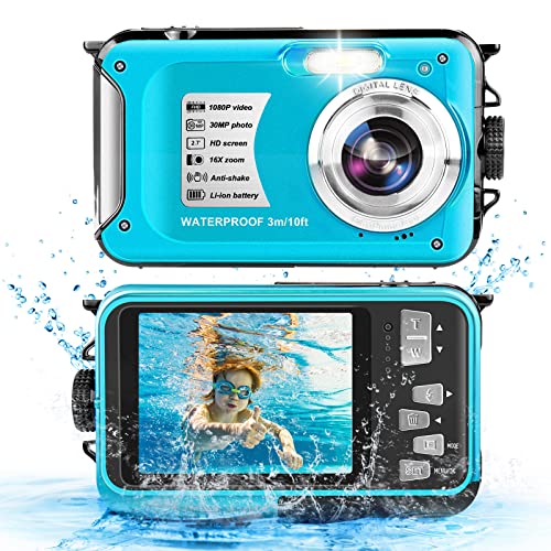 10FT Underwater Camera with 30MP, 1080P FHD Video Resolution