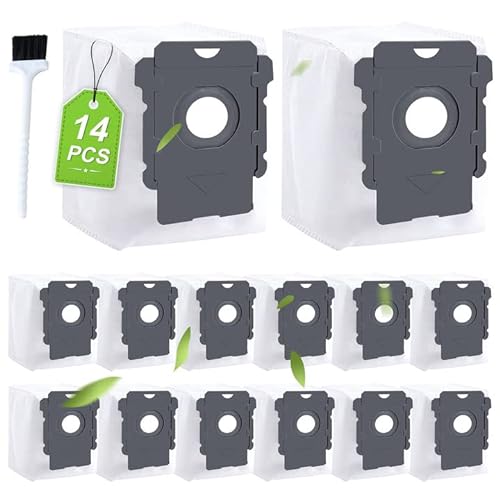 14 pack Vacuum Bags for Roomba i7, i8, i3, i4, i6, j7, s9: Effective Dust Filtration