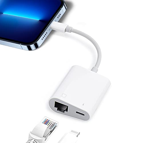 2-in-1 Lightning to Ethernet Adapter for Phone and Pad