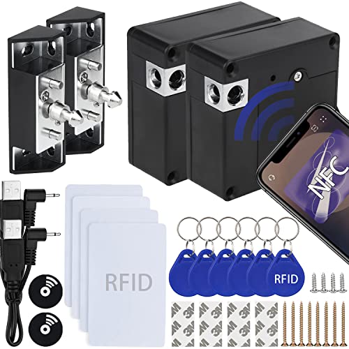 2 Pack RFID Hidden Cabinet Lock
