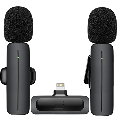2 Pack Wireless Mini Lavalier Lapel Microphone