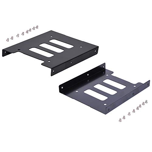 2.5" to 3.5" SSD HDD Hard Drive Adapter Bay Holder Mounting Bracket (2 Pack)