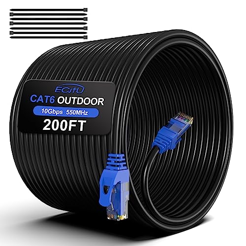 200FT Cat6 Outdoor Ethernet Cable