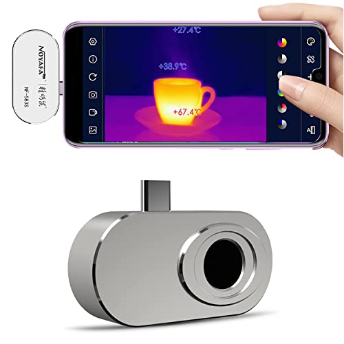 2023 Newest Thermal Camera Android, Thermal Imaging Camera Support Video Recording, 6 Color Palettes,Thermal Camera for Smartphone 160x120 IR/25HZ Infrared Thermal Imager