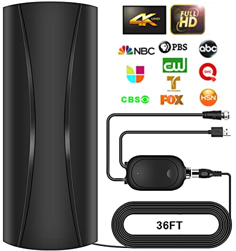 2023 Upgraded Digital TV Antenna, 620+Miles Range TV Antenna for Smart TV,TV Antenna Indoor Support 4K 1080p All TV's - Amplifier Newest Signal Booster