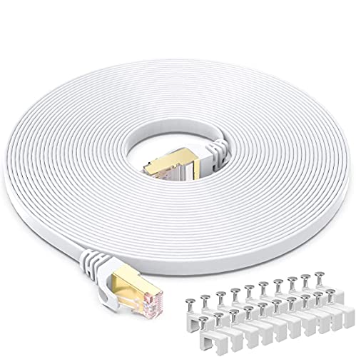 20ft CAT8 Ethernet Cable, High Speed Flat Internet Network Cord