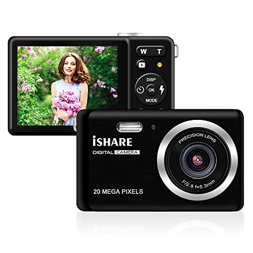 20MP Rechargeable Point and Shoot Digital Camera for Kids Teens Elders