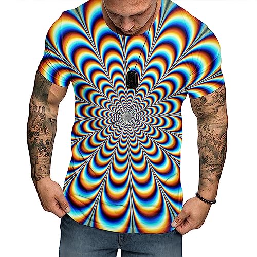21Grams 3D Shirts for Men Print Graphic Tees Funny Black T Shirt for Mens Streetwear Tshirt Short Sleeve Fashion with Designs
