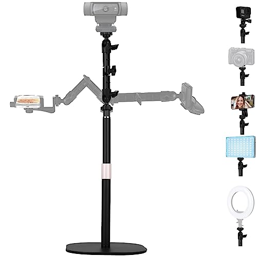 25 Inches Webcam Stand, Tabletop Folding Webcam Holder Compatible with Logitech C920s StreamCam C930 C922 Brio C925e C615 Webcams - Acetaken