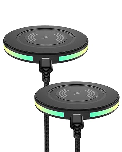 2Pack 15w Wireless Charging Pad for Google Pixel and Samsung Galaxy