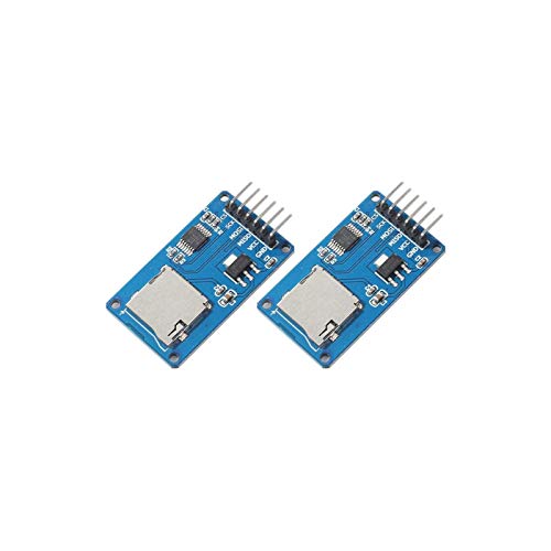 2pcs Micro SD Card Module Storage Board 6-pin TF Card Memory Adapter Reader Module SPI Interface Compatible with Ar-duino