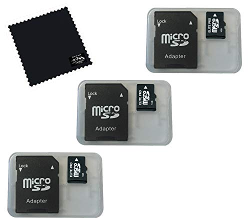3 Pack 1gb Micro Memory Cards Compatible with 1GB Micro SD and 1 GB Micro SD HC Devices