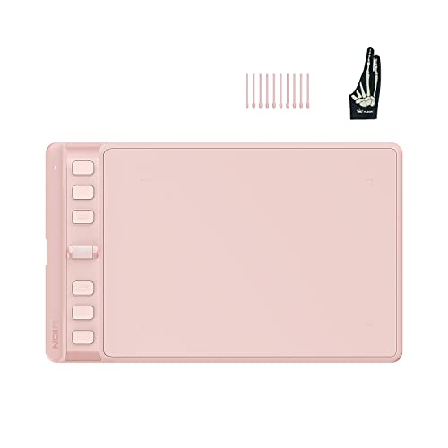 2023 HUION Inspiroy 2 Small Drawing Tablet (Pink) and HUION Skeleton Artist Glove