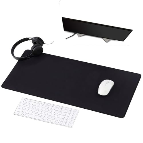 32" x 16" Extra Large Mouse Pad Gaming Laptop Pad Battle Mat, Waterproof, Easy-Clean, Lint-Free (Black, Large)