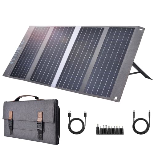 36W Solar Panels, BigBlue Foldable Solar Charger with DC(20V/1.8A), PD 20W USB-C and Fast Charge USB-A, IP54 Waterproof, Compatible with iPhone,Google,Samsung Cellphones, iPad, Small Power Station