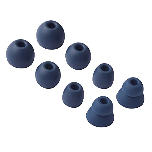 4 Pair Replacement Silicone Ear Tips Earbuds Buds Set for Powerbeats Pro Wireless Earphone Headphones (PRO eartips Navy)